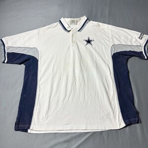 Vtg Lee Sport Dallas Cowboys Shirt Men XXL Polo Cotton Short Sleeve NFL Football
